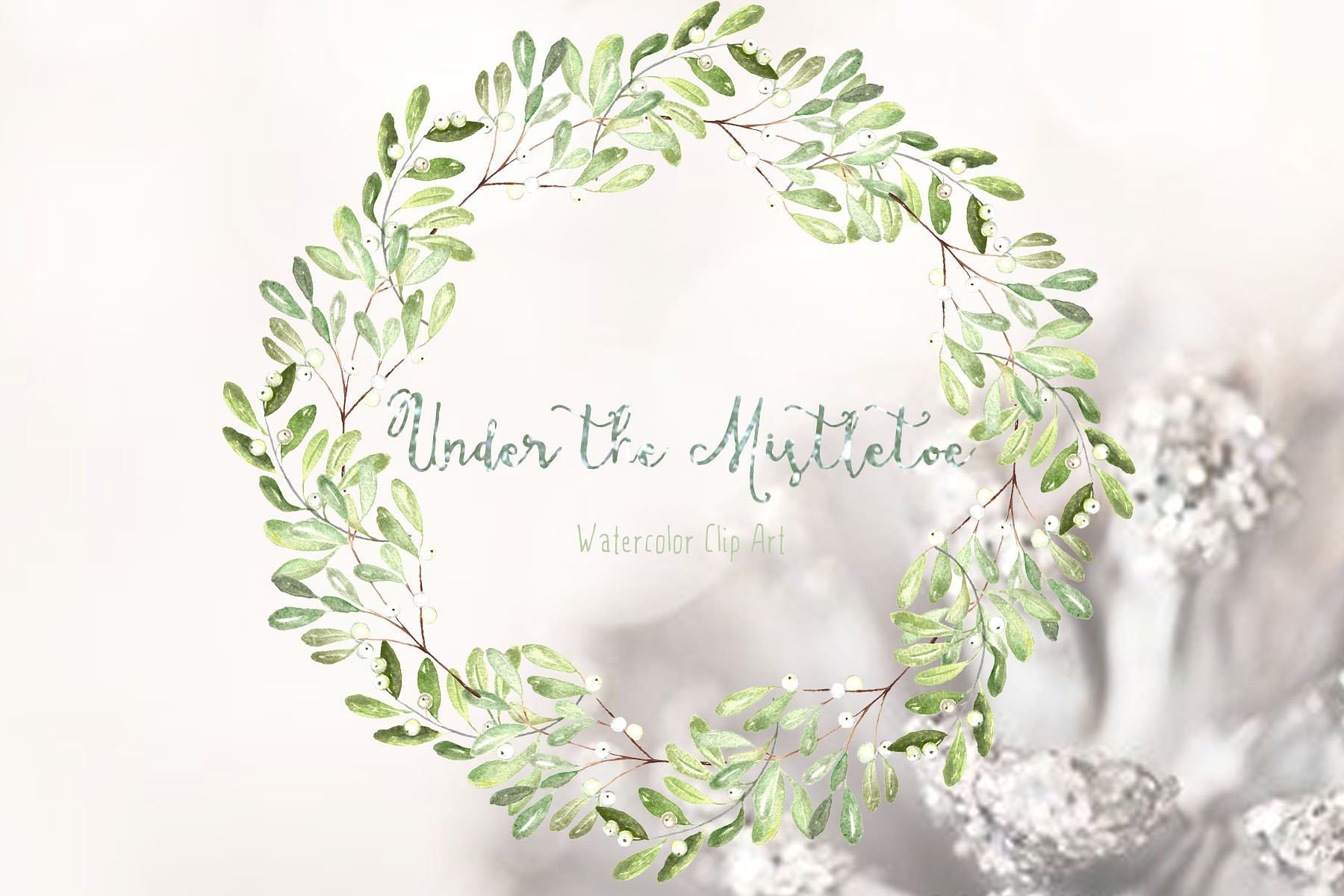 Mistletoe Premium Watercolor c