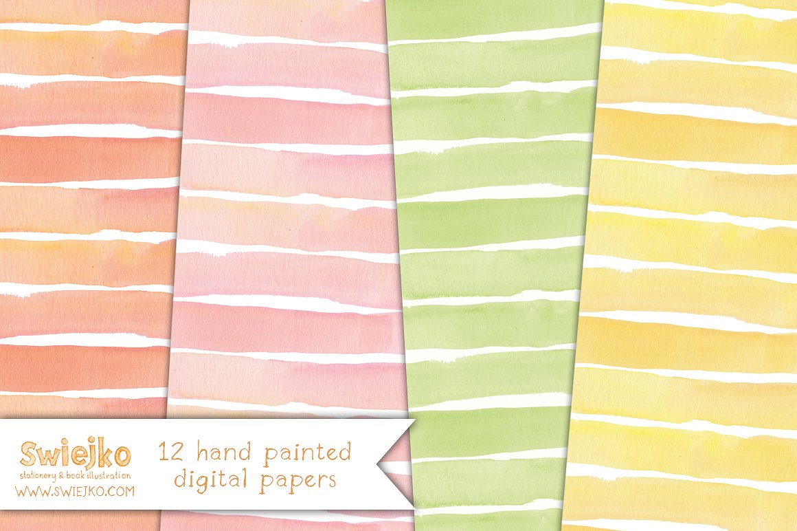 Watercolor Paper, Stripes
