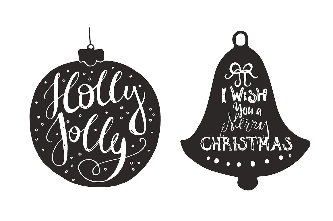 Handdrawn Christmas Quotes in