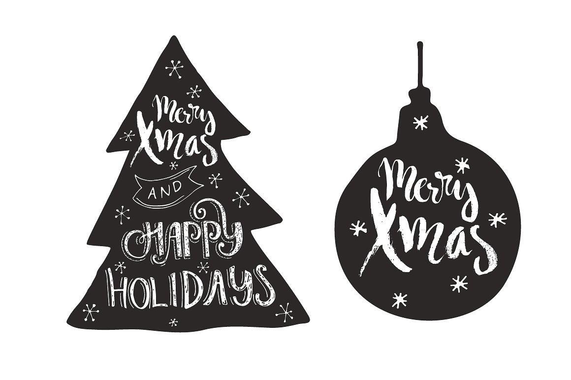 Handdrawn Christmas Quotes in