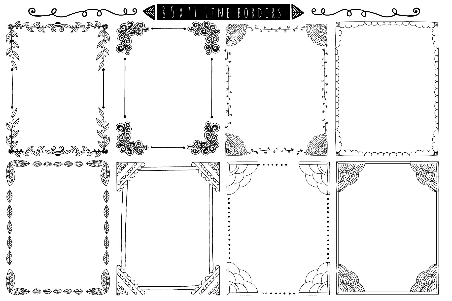 Hand-Drawn Borders -amp; Frame