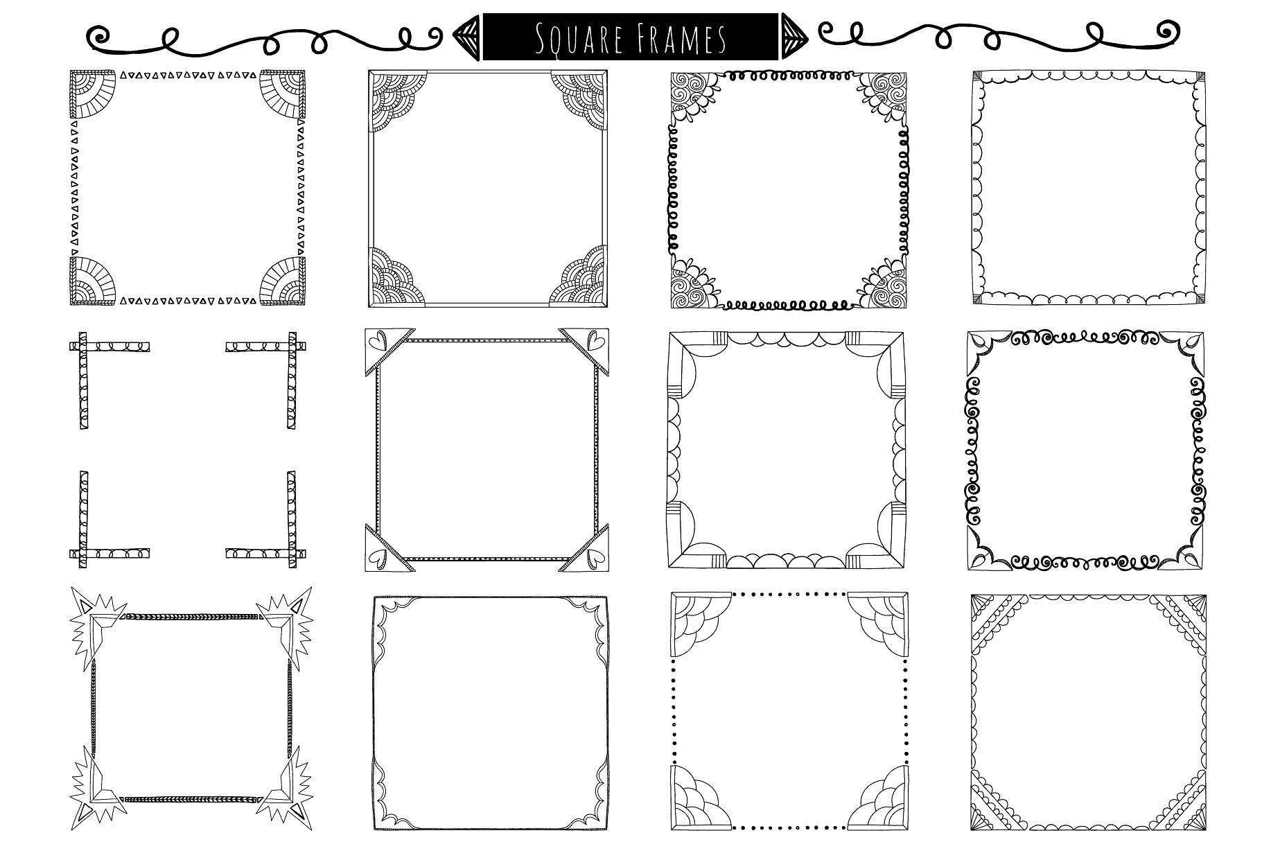 Hand-Drawn Borders -amp; Frame