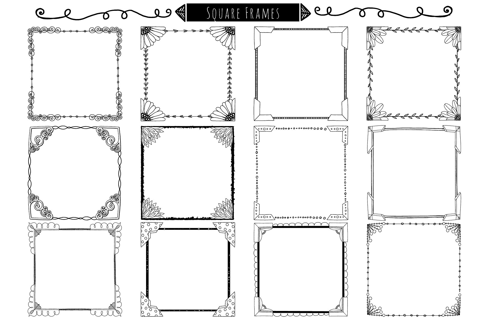 Hand-Drawn Borders -amp; Frame