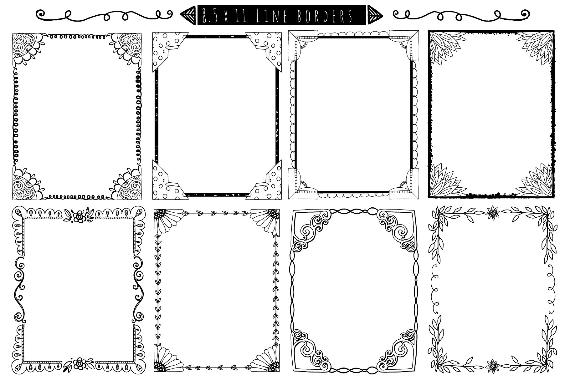 Hand-Drawn Borders -amp; Frame