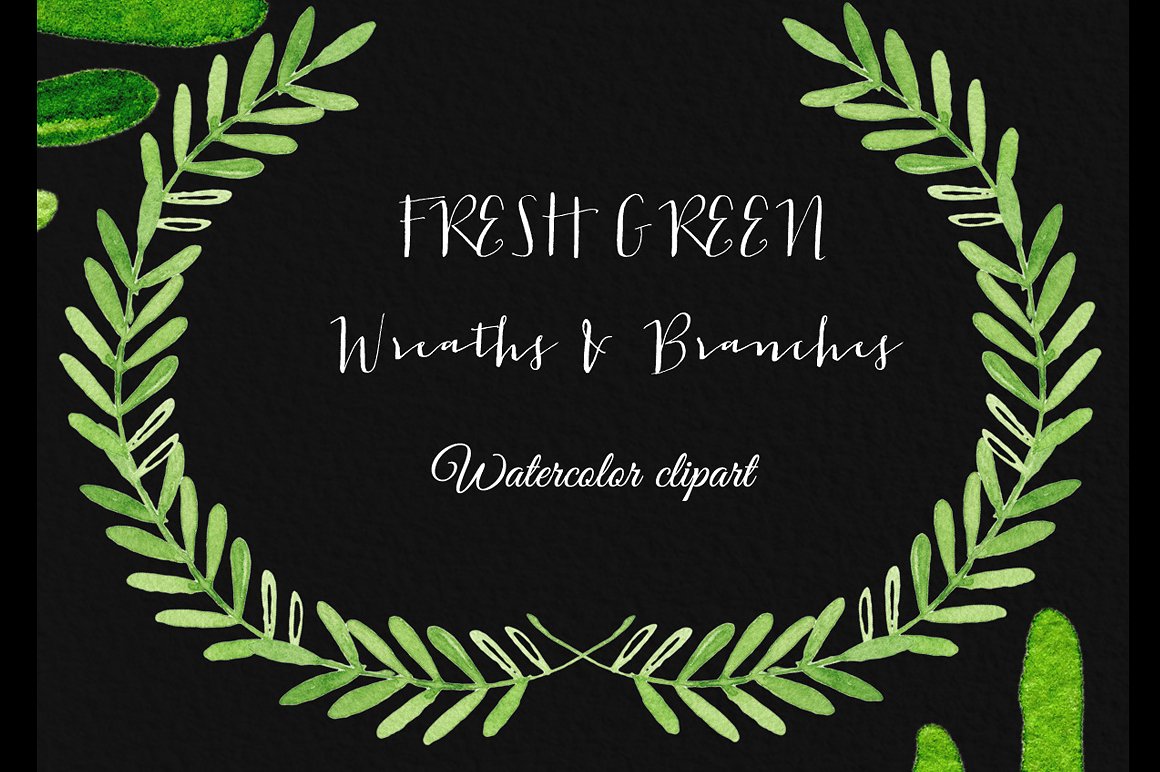 Fresh green branches -amp; wre