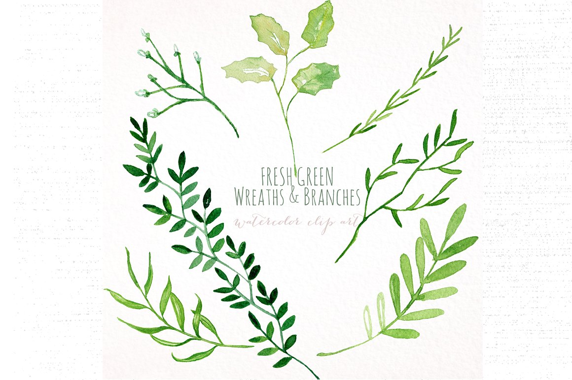 Fresh green branches -amp; wre