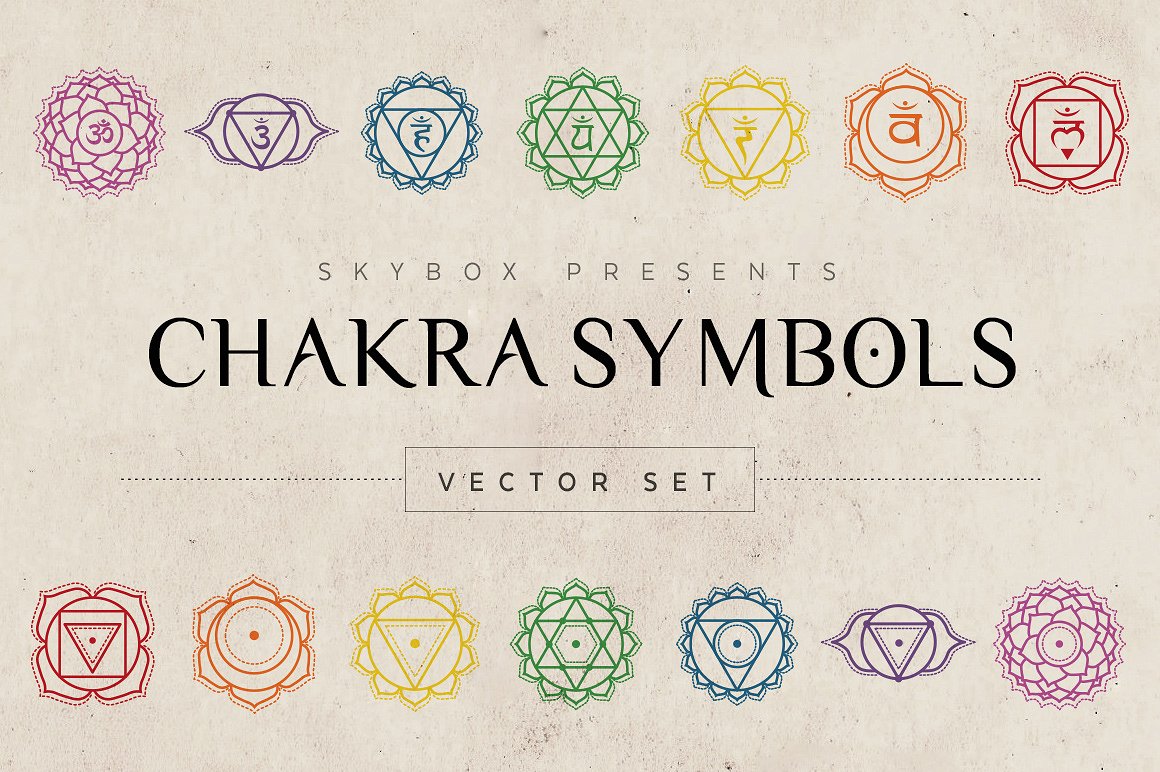 Chakra Symbols Vector Illustra