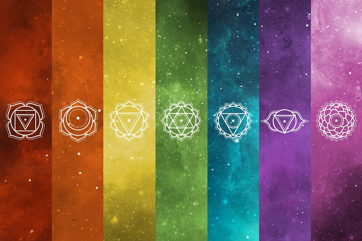 Chakra Symbols Vector Illustra