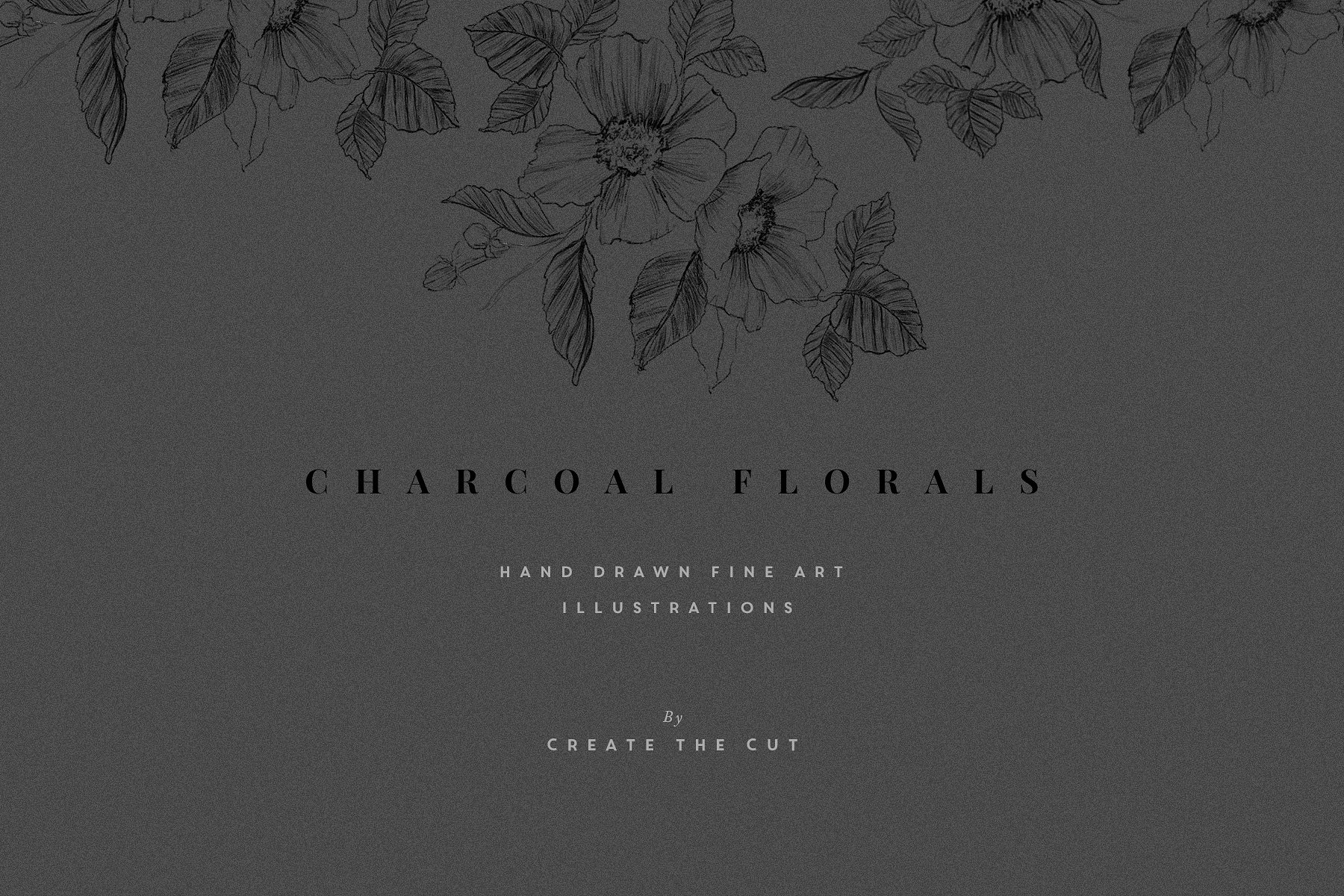 Charcoal Florals