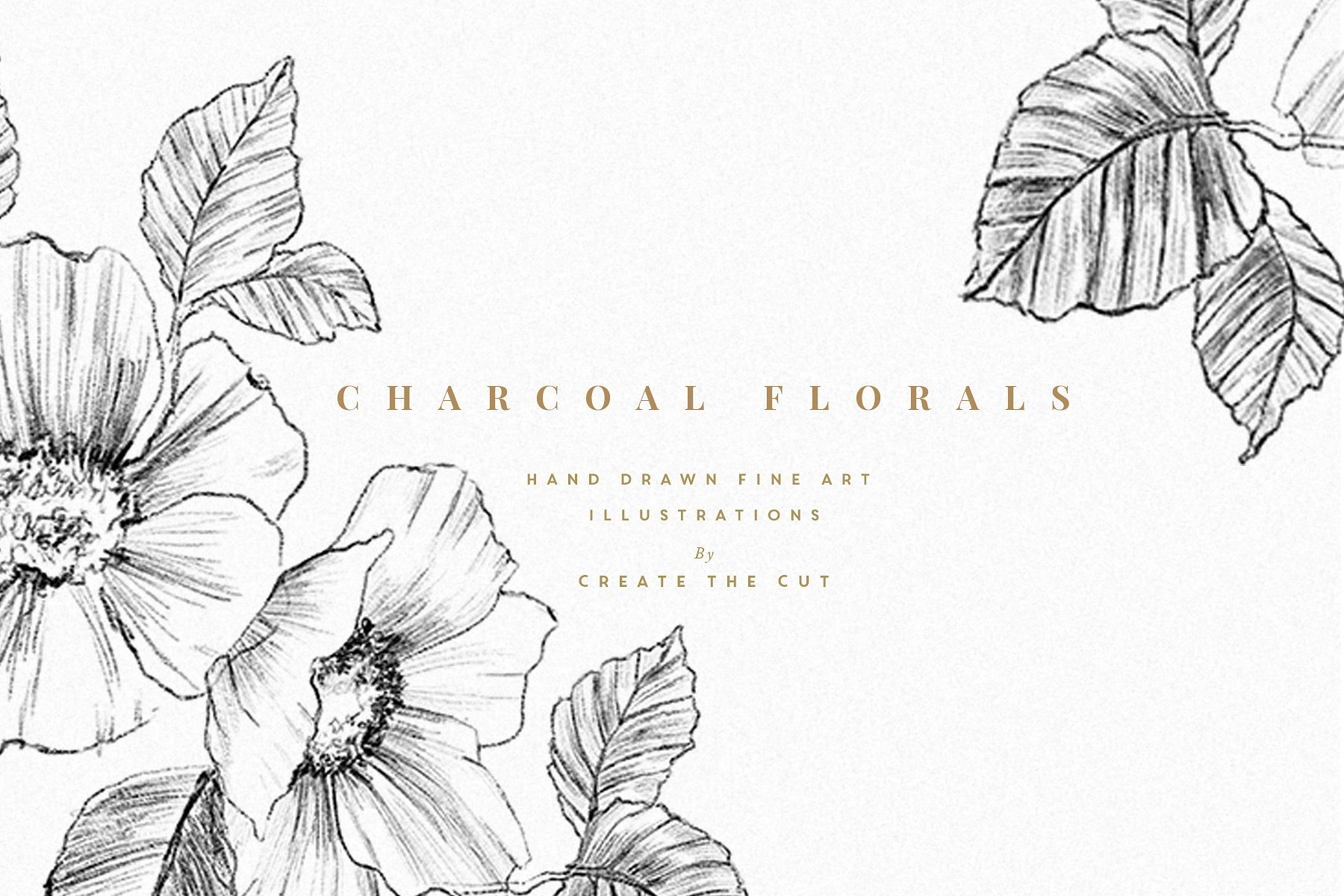 Charcoal Florals