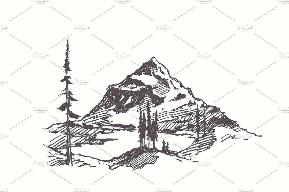 Collection of mountain landsca