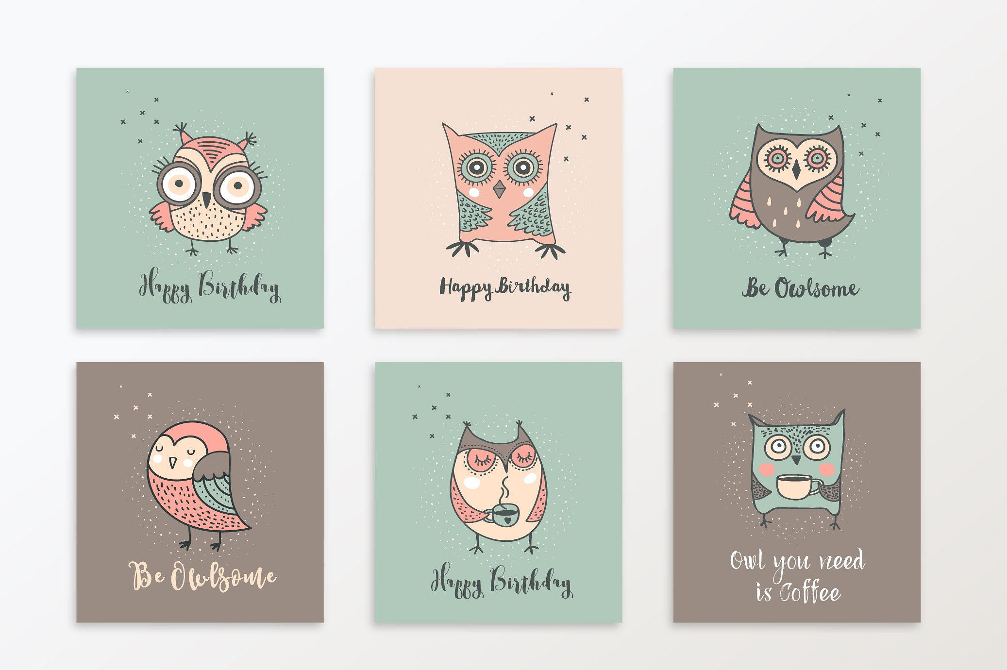 Cute hand drawn owl illustrati