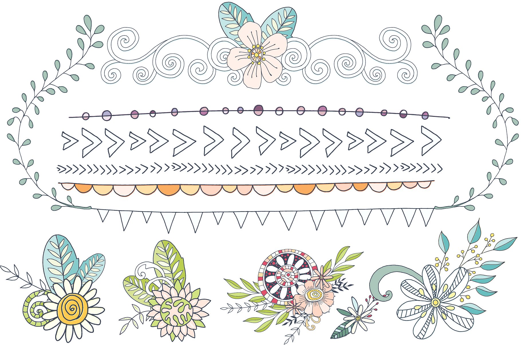 Fantasy Flowers, Floral Wreath