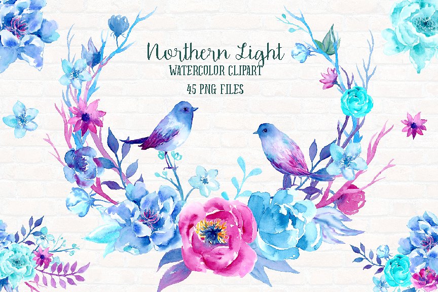 Watercolor Clipart Northern Li