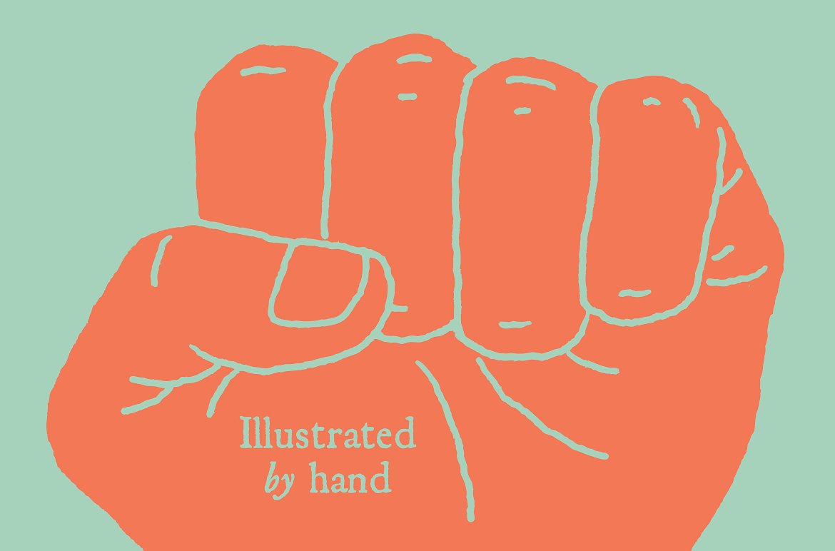 10 Hand Illustrated Hands and