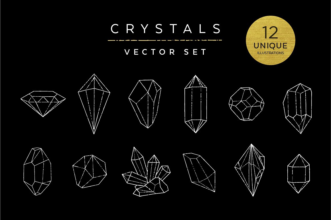 Crystals Vector Illustration S