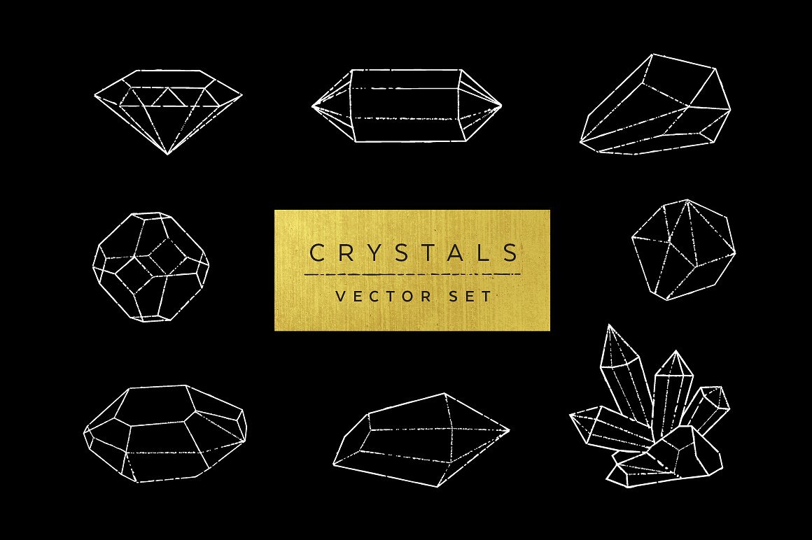 Crystals Vector Illustration S