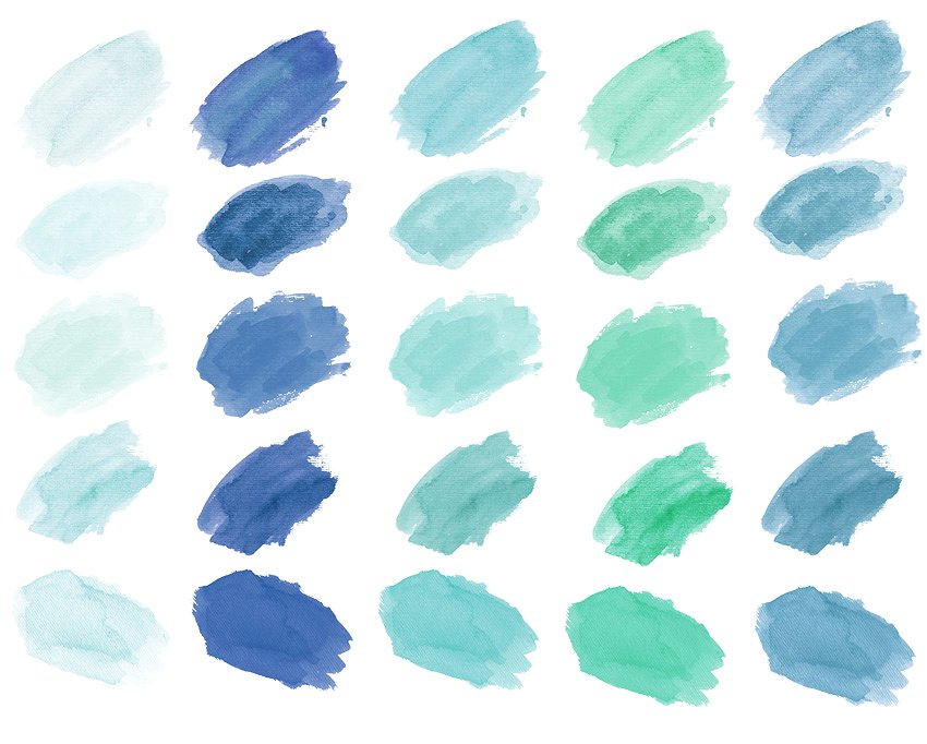 Watercolor Splotches,Strokes