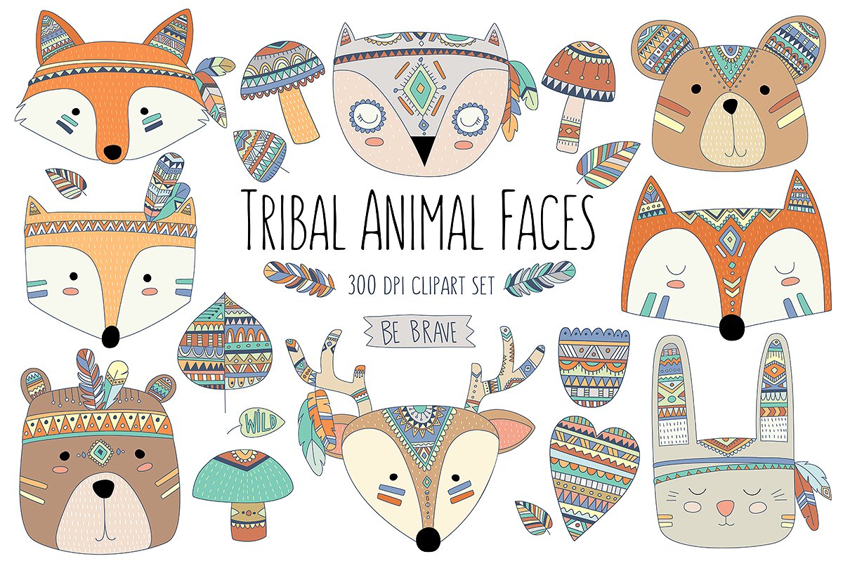 Woodland Tribal Animals -amp;