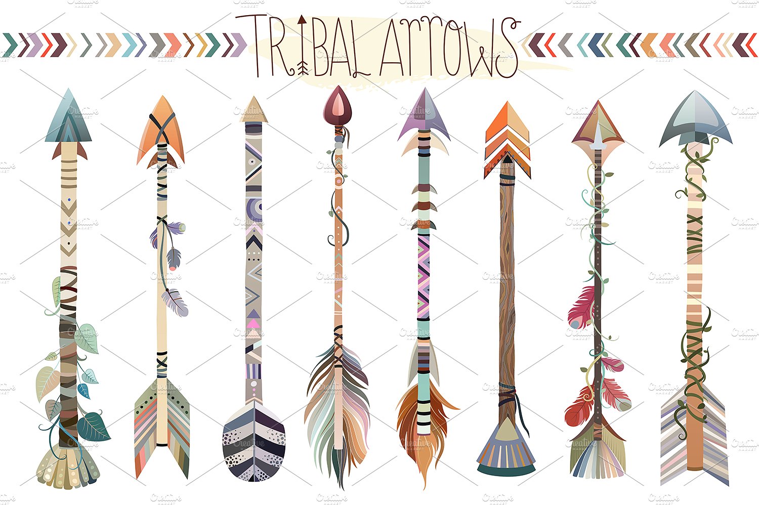 Tribal Arrows Vector PNG, -amp