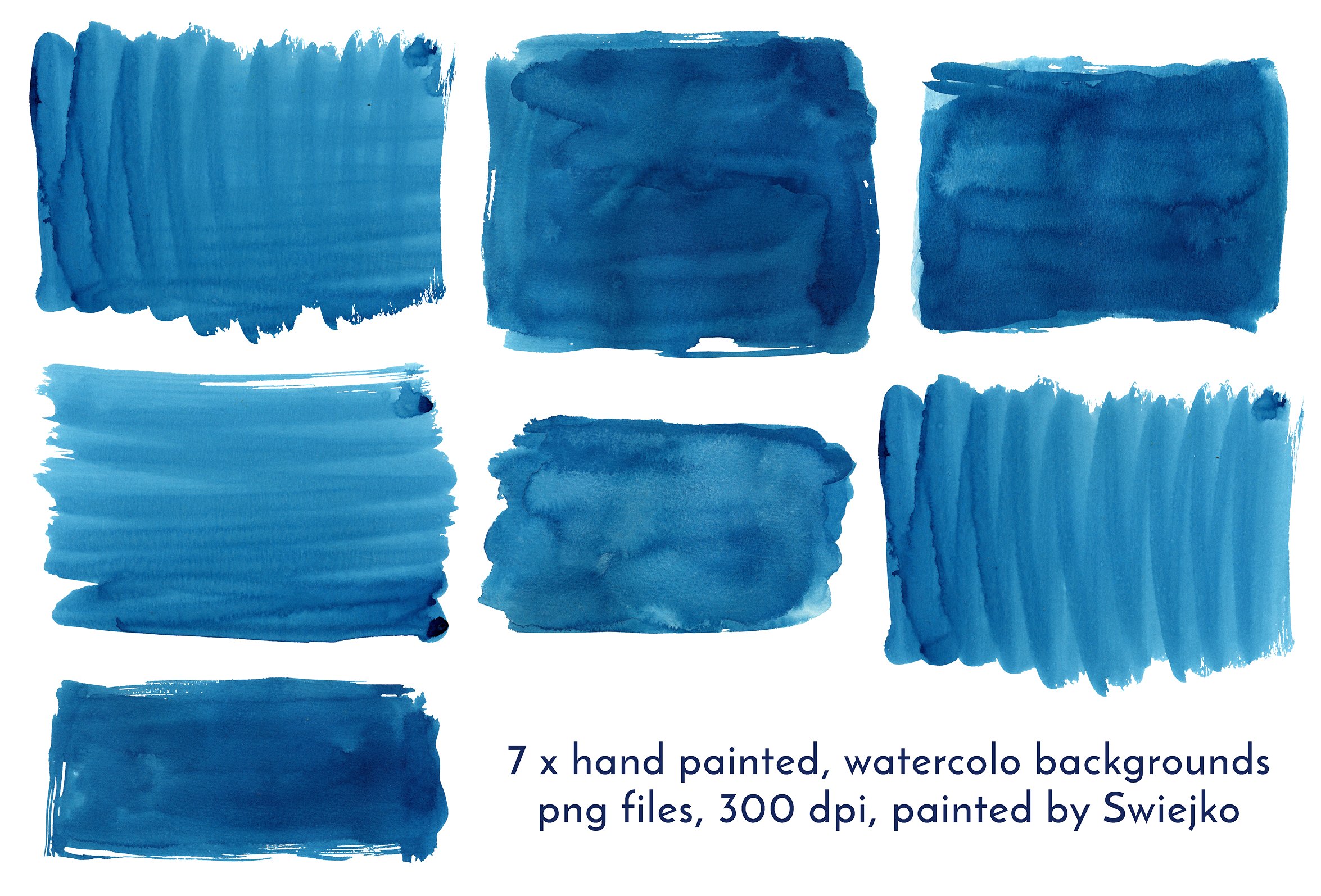 Indigo Watercolor Background