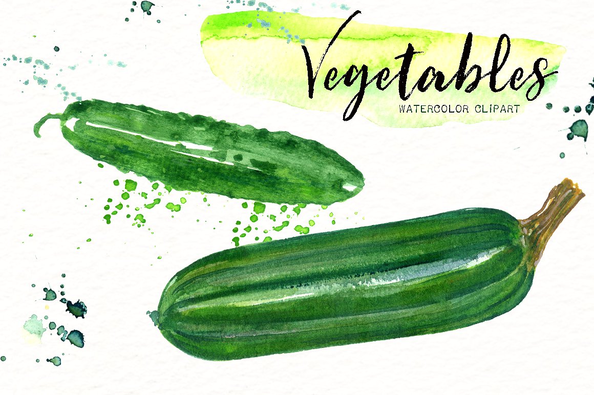 Vegetables. Vegan Watercolor c