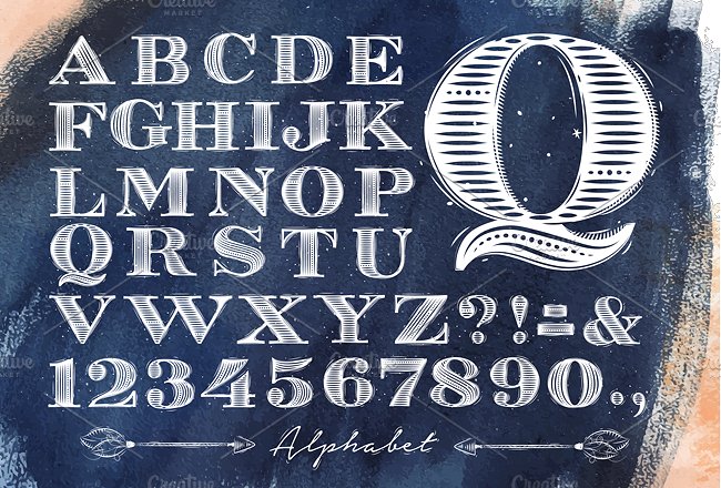 Vintage Font Fontline