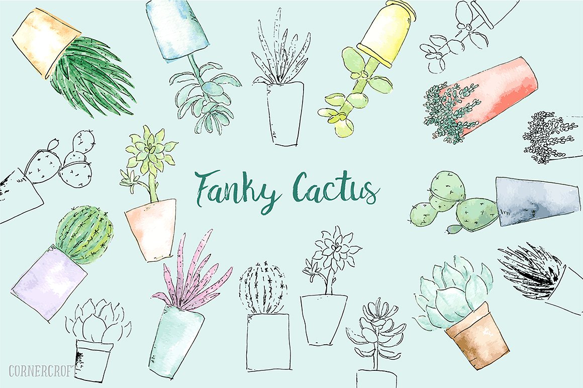 Funky Cactus Vector