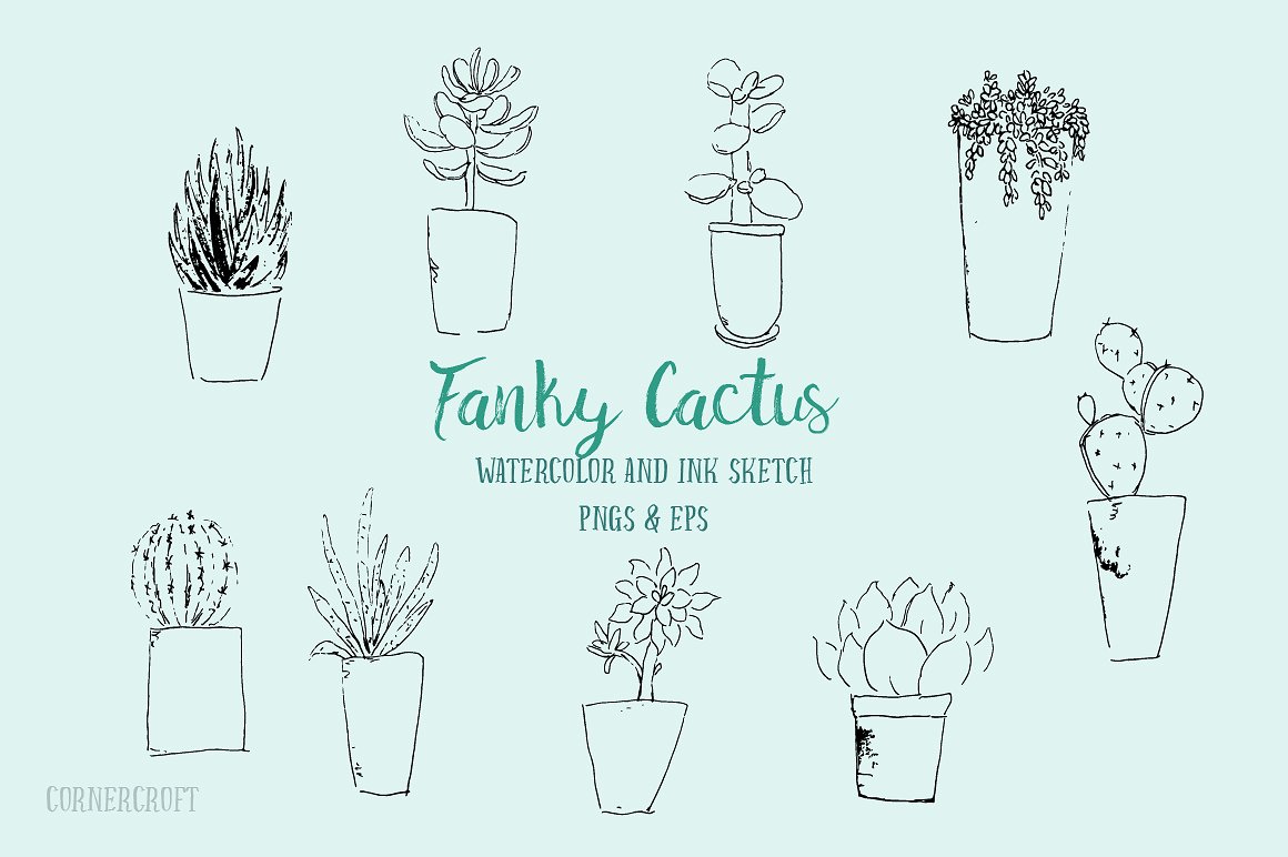 Funky Cactus Vector