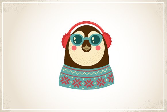 Vintage Hipster Christmas anim