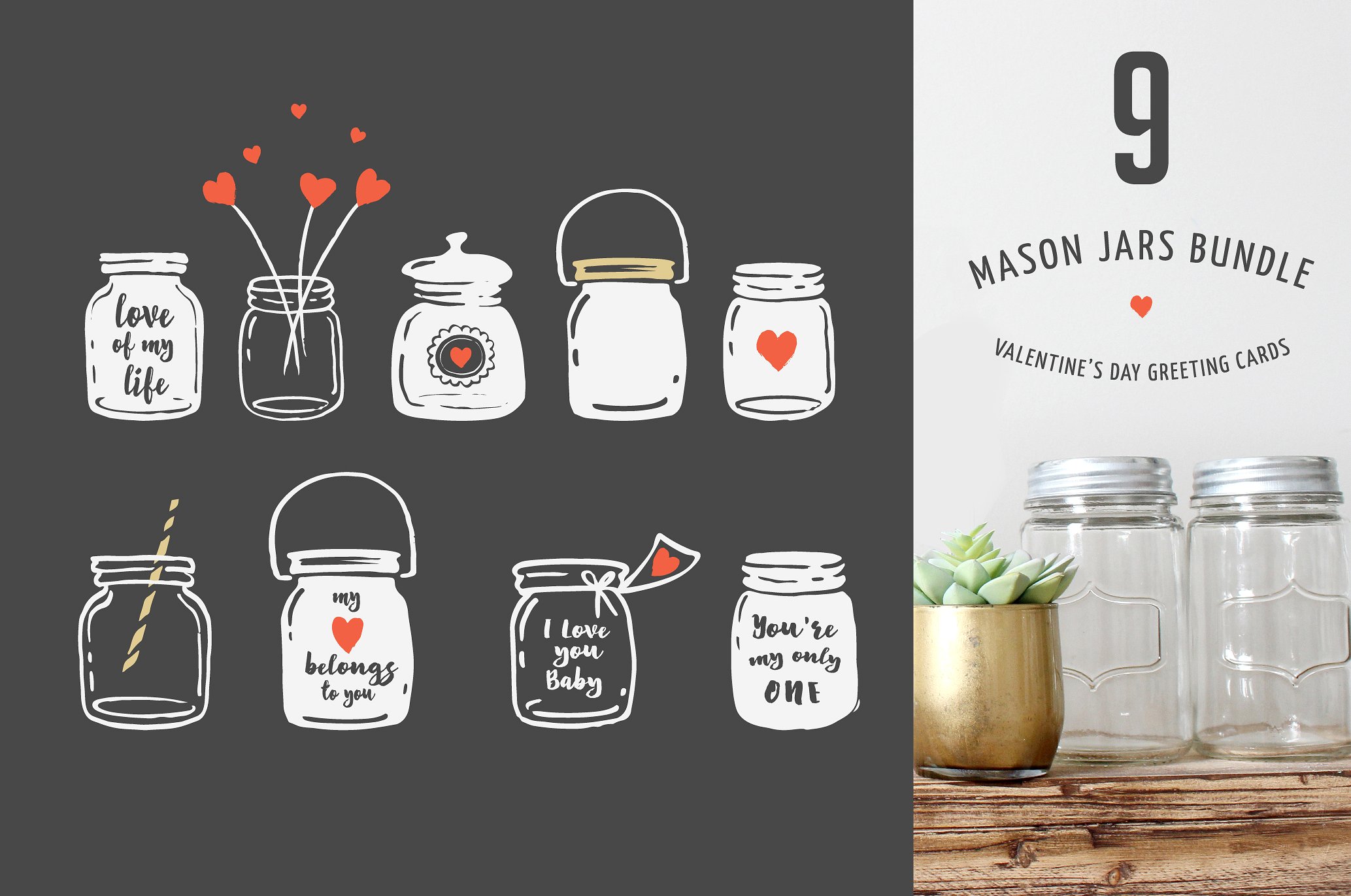 Mason Jars, wedding, Valentine