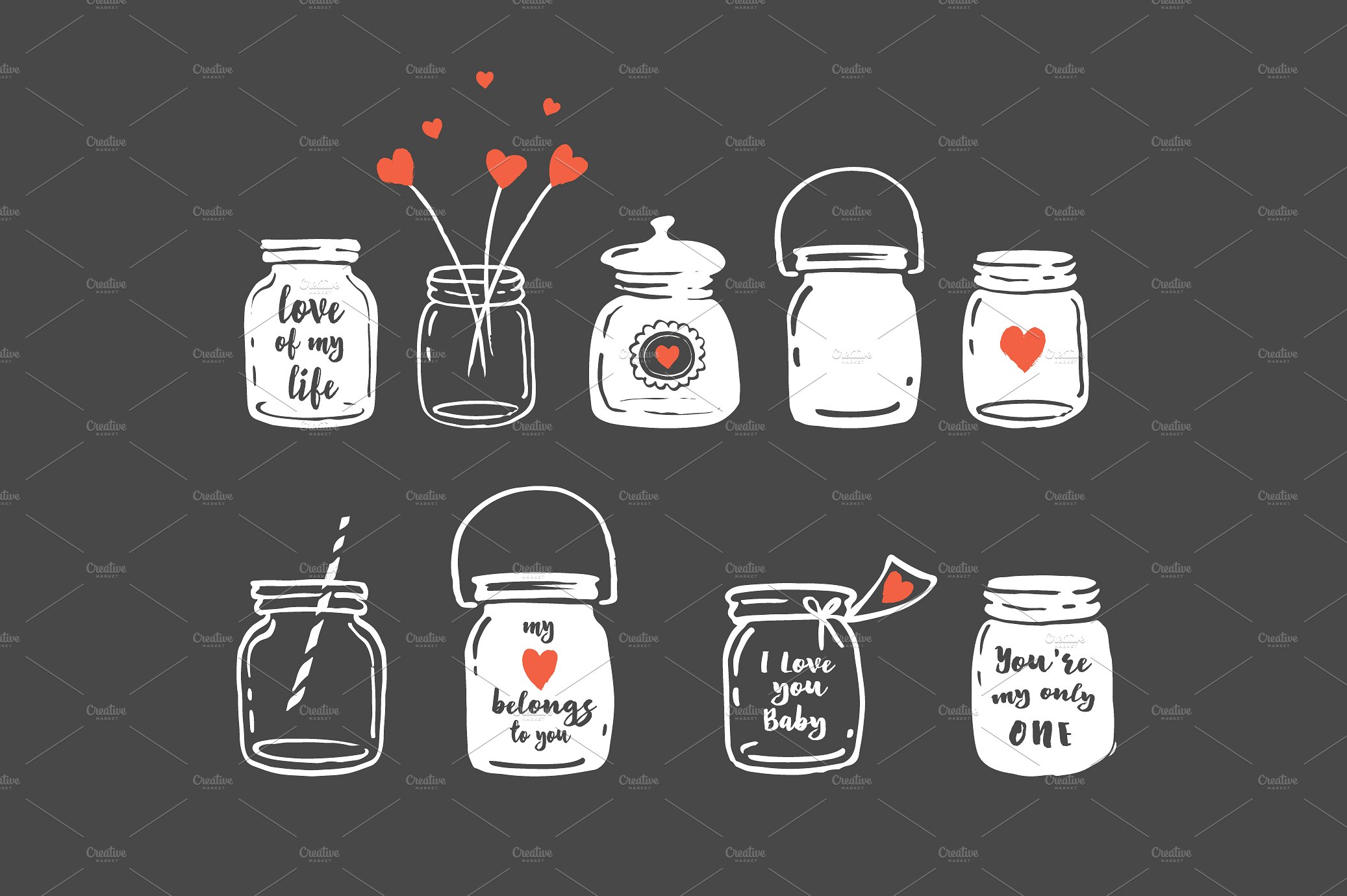 Mason Jars, wedding, Valentine