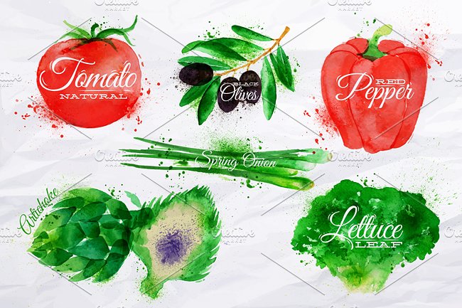 Vegetables Watercolor