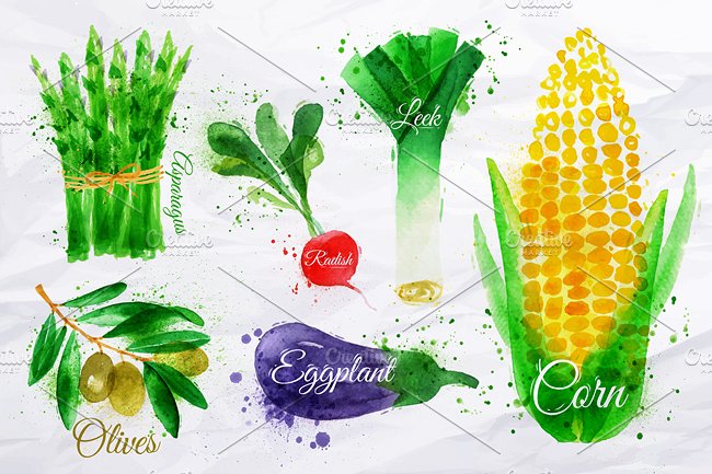 Vegetables Watercolor