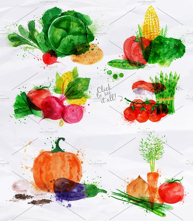 Vegetables Watercolor