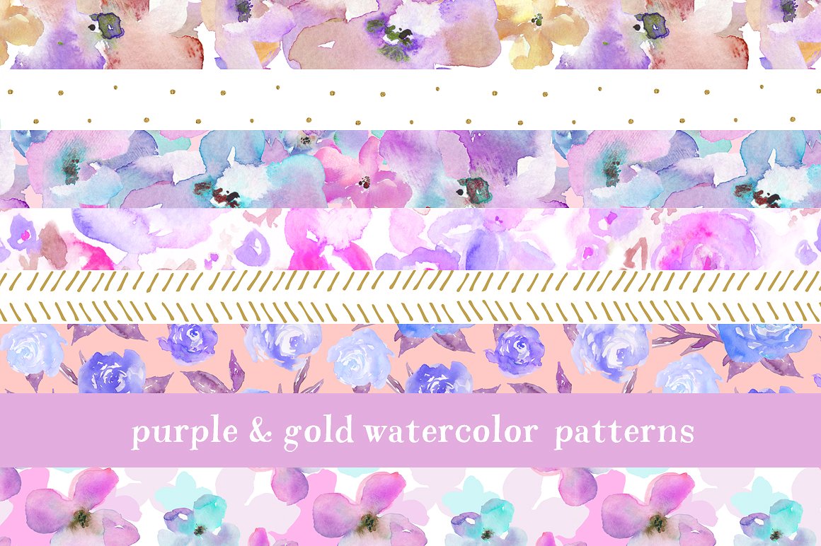 Floral Watercolor Patterns