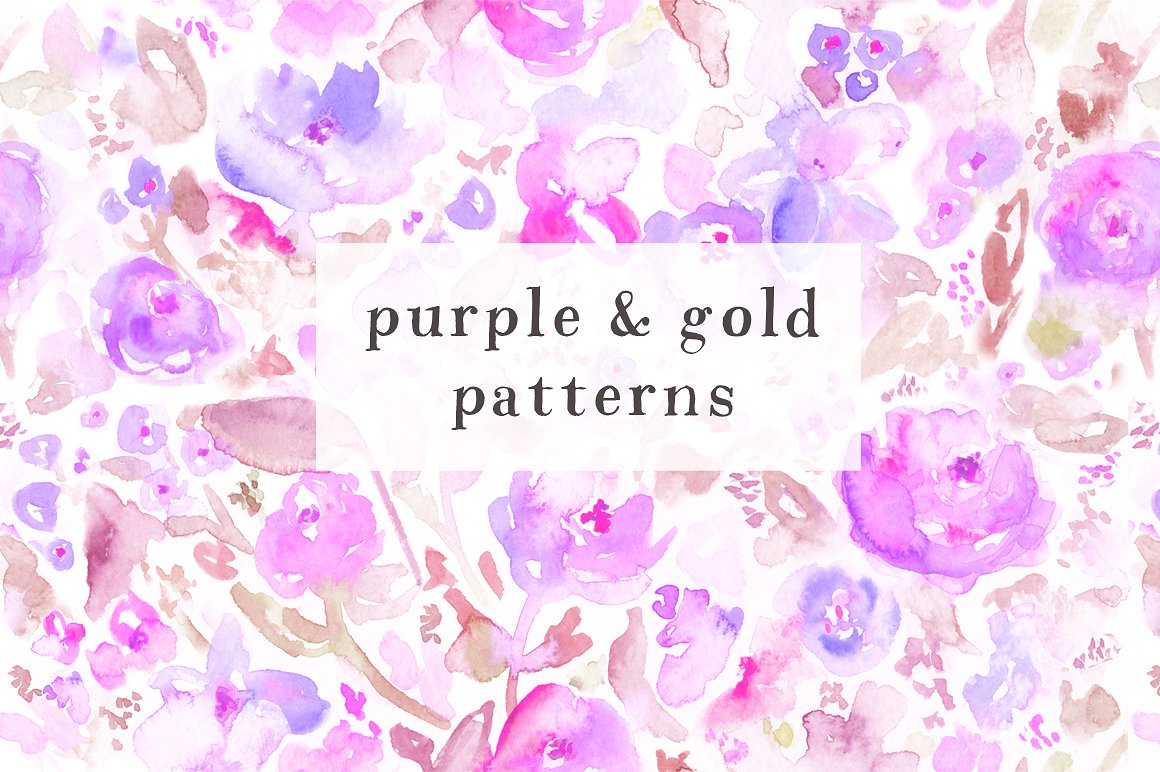 Floral Watercolor Patterns