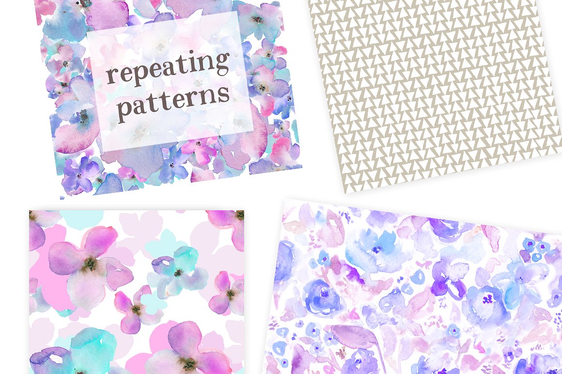 Floral Watercolor Patterns