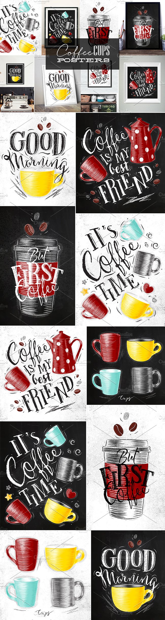 Coffee Cups Posters