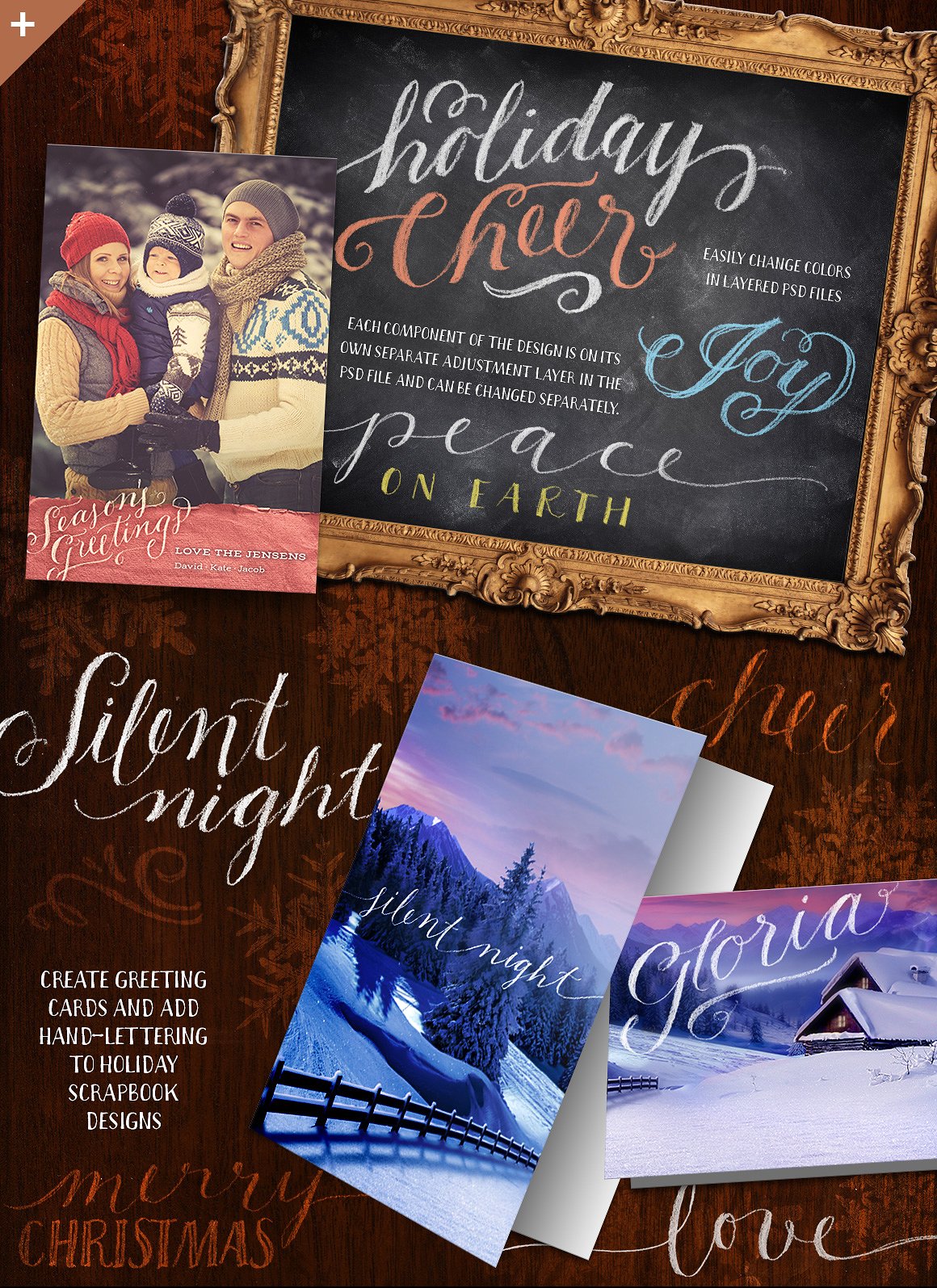 75 Holiday Chalk Overlays