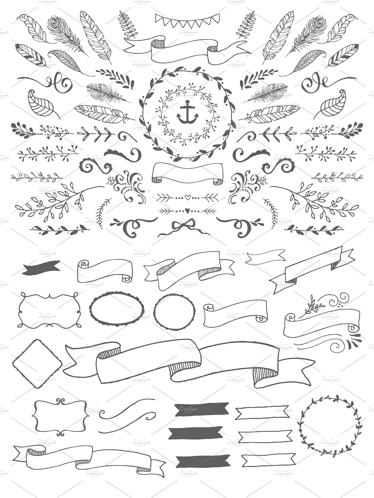 HandSketched Vector Elements P