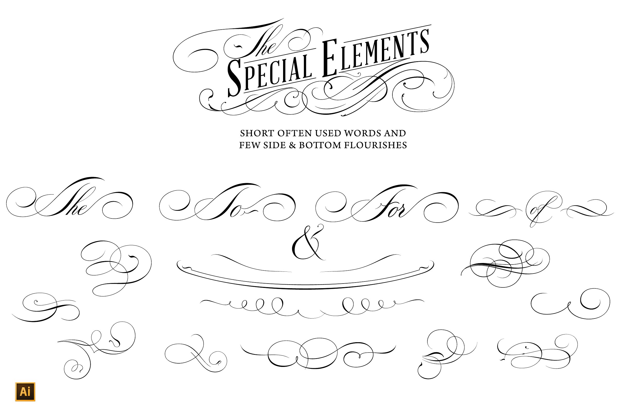 Calligraphic lettering design