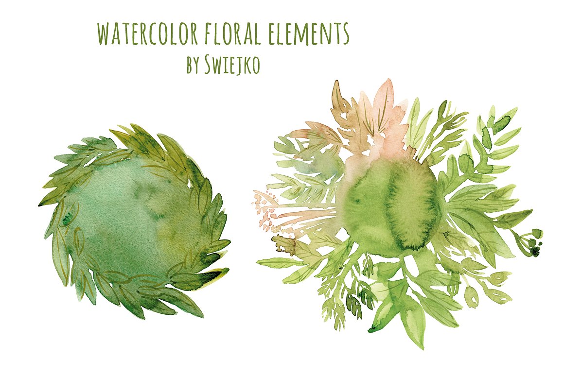 Watercolor Floral Frames