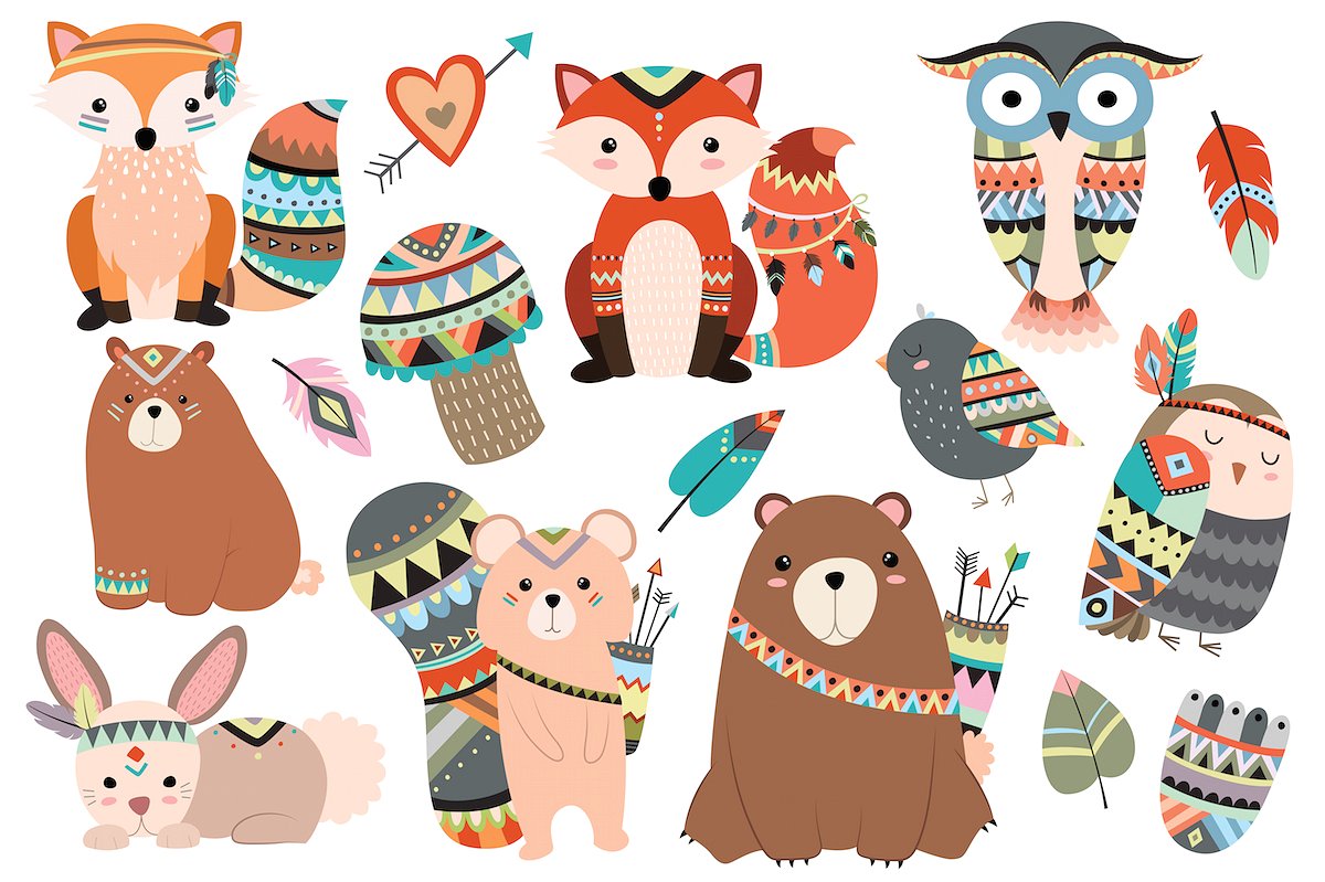 110 pc Huge Woodland Clipart S