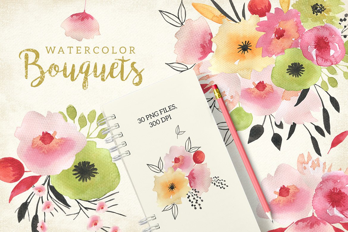 Watercolor Bouquets