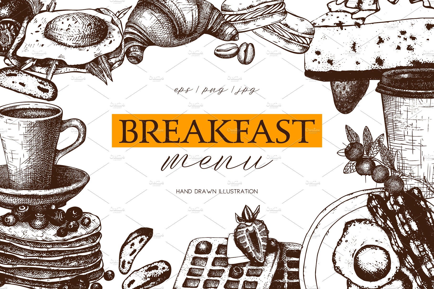 Hand Drawn Breakfast Design