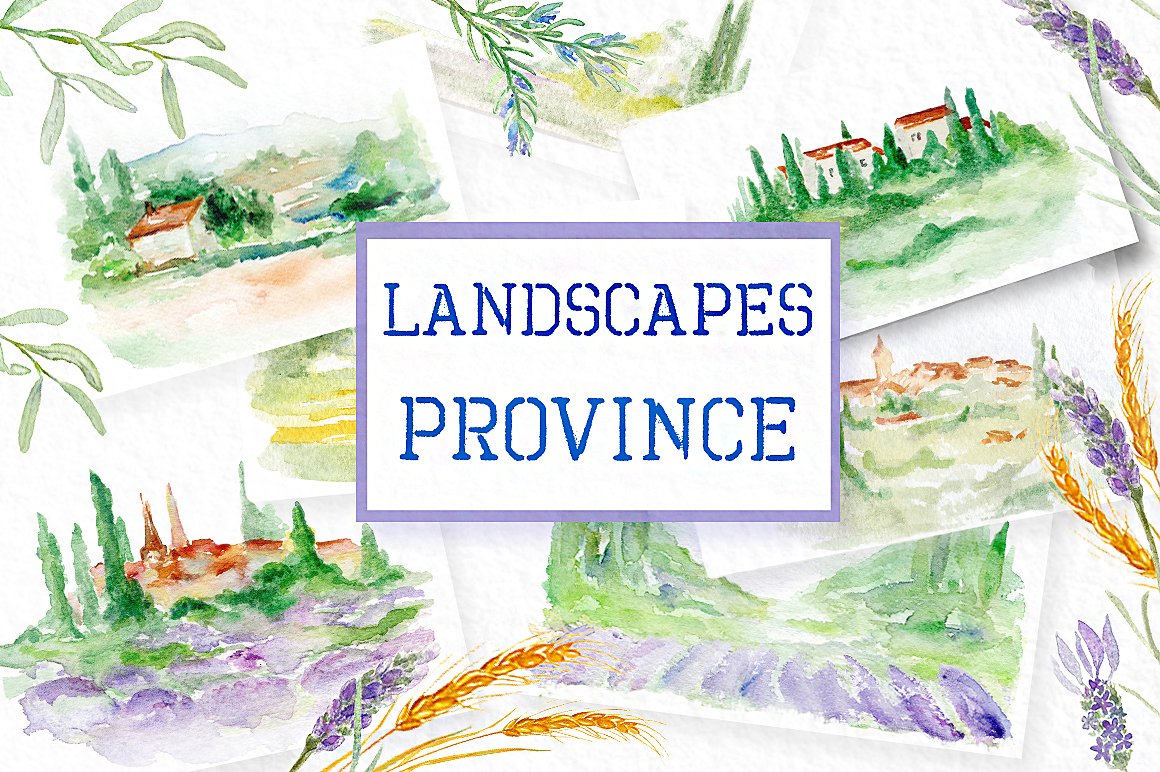 Landscapes Province Watercolo