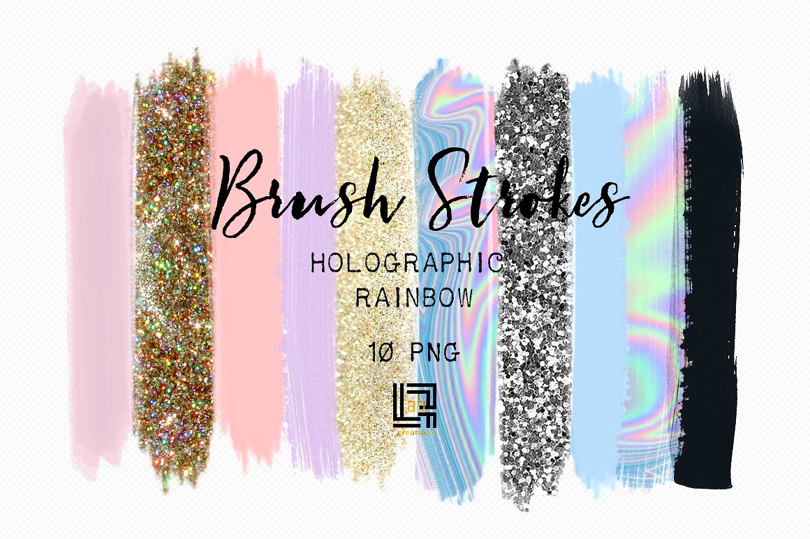 Holographic rainbow. Brush str