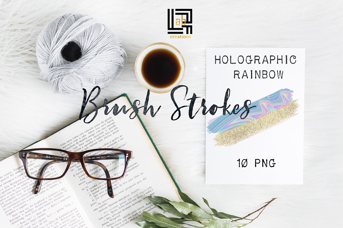 Holographic rainbow. Brush str