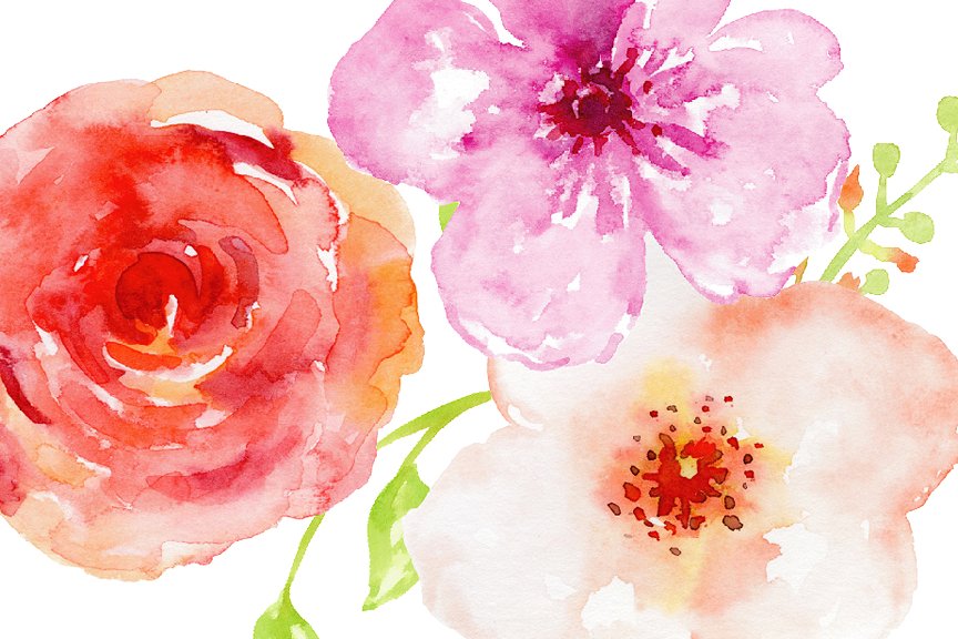 Watercolor Clipart Summery